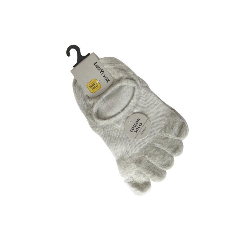 Tanfei verano malla de color sólido calcetines de cinco dedos calcetines de algodón ultrafinos invisibles de los hombres calcetines de los hombres venta directa de fábrica al por mayor