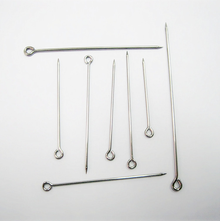 手工DIY不锈钢饰品配件尖头九字针 圆盘手工尖头9字针串珠针E18