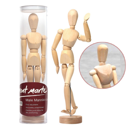 Montmartre Sketch Wooden Doll Wooden Hand Model Art Sketch Comic Still Life Sketch Copying Wooden Man Wooden Hand