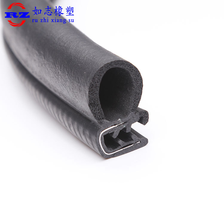 工业机械侧泡密封条电柜卡式U型带支撑汽车通用隔音中门框橡胶条