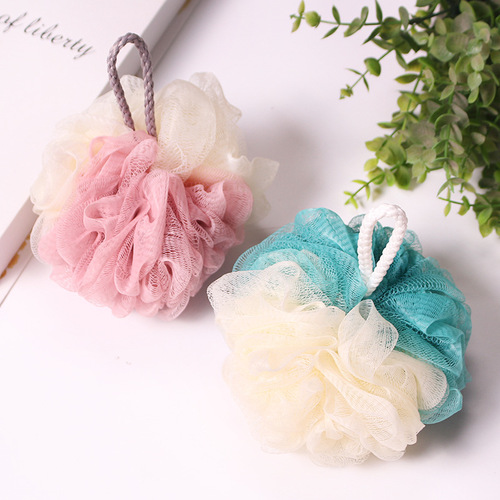 Large two-color bath ball, colorful adult bath ball, foaming net, bath ball, bath ball, bath flower