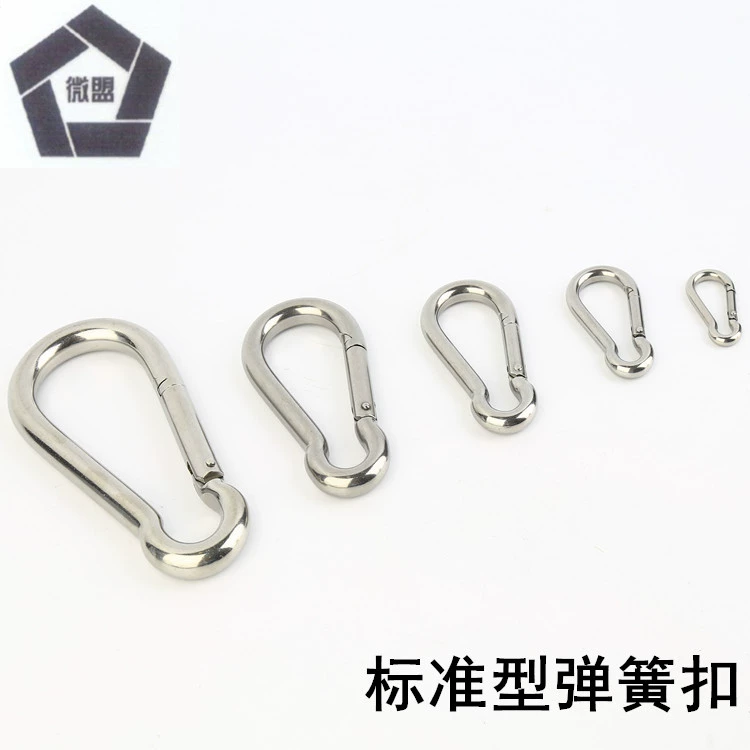 Оптовая 304 нержавеющая сталь пружинная Пряжка Стандартный Быстрый крюк цепная Пряжка предохранительная Пряжка Карабин Тыква Пряжка пружинный крюк