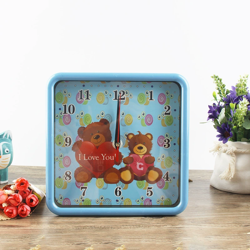 20 см квадратные настенные часы мультфильм дома простые кварцевые часы 10 юаней 9 юаней настенные часы 9