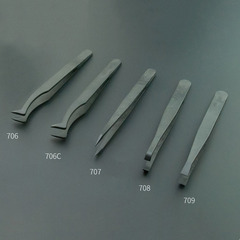 Anti-static plastic tweezers, children's small tweezers, pointed tip, flat tip, curved tip, round tip, wide mouth, flat tip plastic tweezers, tool