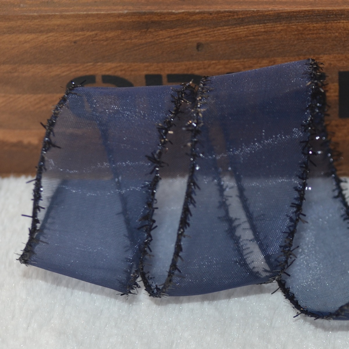 供应韩国进口 DIY手工蝴蝶结发饰材料 15mm~40mm毛毛边雪纱带