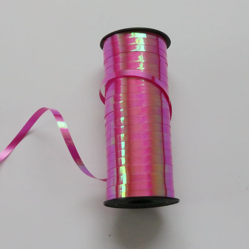 Festival transfronterizo celebración globo cinta colorido Iris tubo largo cinta atado globo cuerda pastel cuerda 100 yardas * 0,5 cm