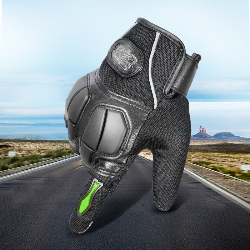 경주-자전거 오토바이 장갑 야외 사이클링 레이싱 장갑 풀 핑거 오프로드 오토바이 라이더 장갑
