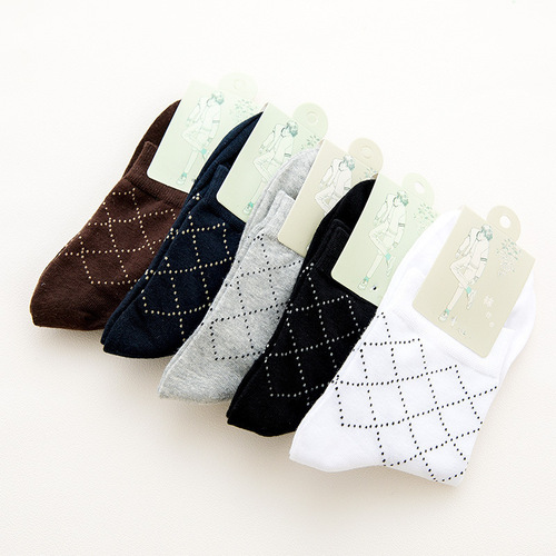 Four seasons business cotton socks individually packaged new men's mid-calf simple rib pattern anti-odor breathable wholesale