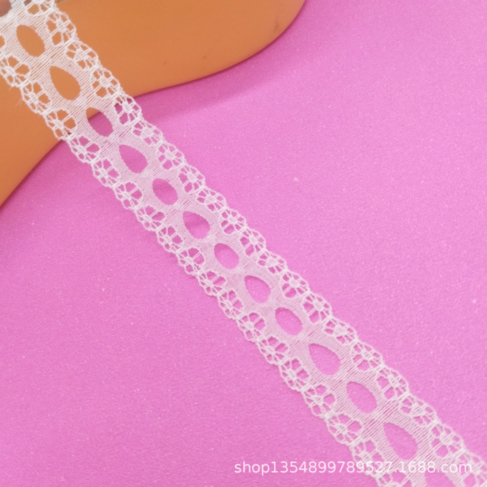 蕾丝花边厂家现货批发1.5cm穿孔无弹力小花边diy装饰花边服装辅料