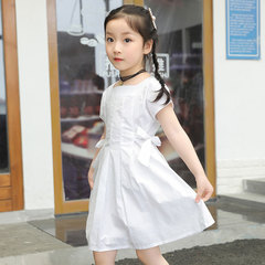 高檔女童裝連衣裙白色裙子夏季新款潮流可愛小女孩純棉公主裙