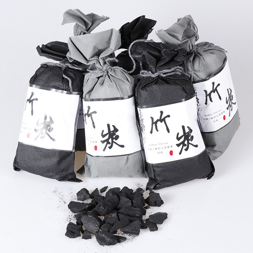 Japanese charcoal bag, activated carbon bag, car, home use dehumidifying, deodorizing carbon bag, Korean-style hemp cloth, removes formaldehyde, small bamboo charcoal bag