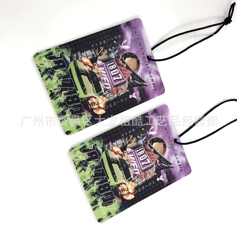 Приливная одежда дезодорированные подарки ароматизированные ароматизаторы на заказ парфюмерные подвески мультяшные бумажные автомобильные ароматизаторы