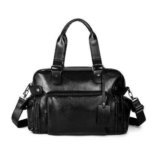 Wholesale Korean classic horizontal style men's portable shoulder bag large capacity travel bag trendy men's large shoulder bag