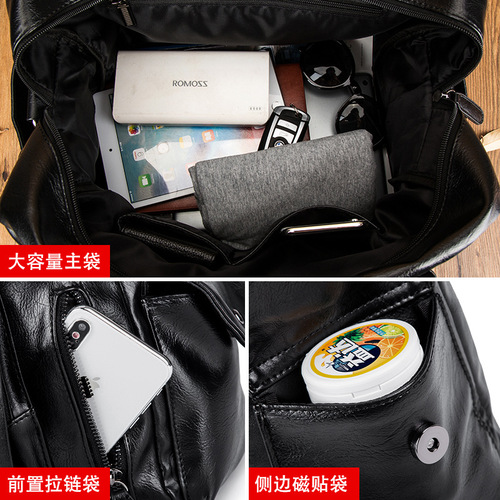 Wholesale Korean classic horizontal style men's portable shoulder bag large capacity travel bag trendy men's large shoulder bag
