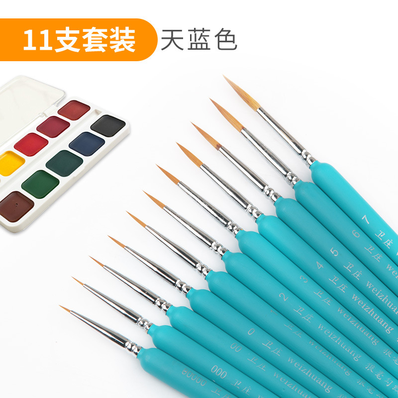 Lobo pelo ultrafino dibujo línea gouache color dibujo pluma 00000 gancho línea pluma solo estudiante de arte de uñas