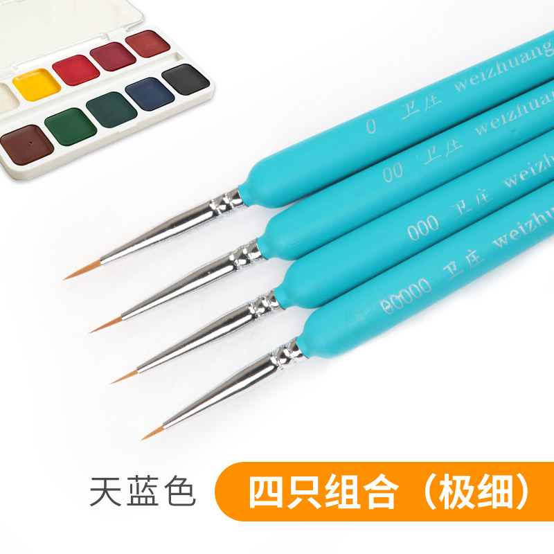 Lobo pelo ultrafino dibujo línea gouache color dibujo pluma 00000 gancho línea pluma solo estudiante de arte de uñas