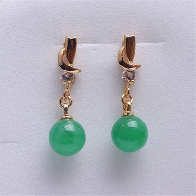 Fashionable earrings jade, wholesale