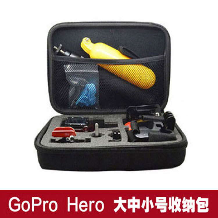 适用于gopro相机盒摄影包拉链尼龙黑色摄像机包收纳包