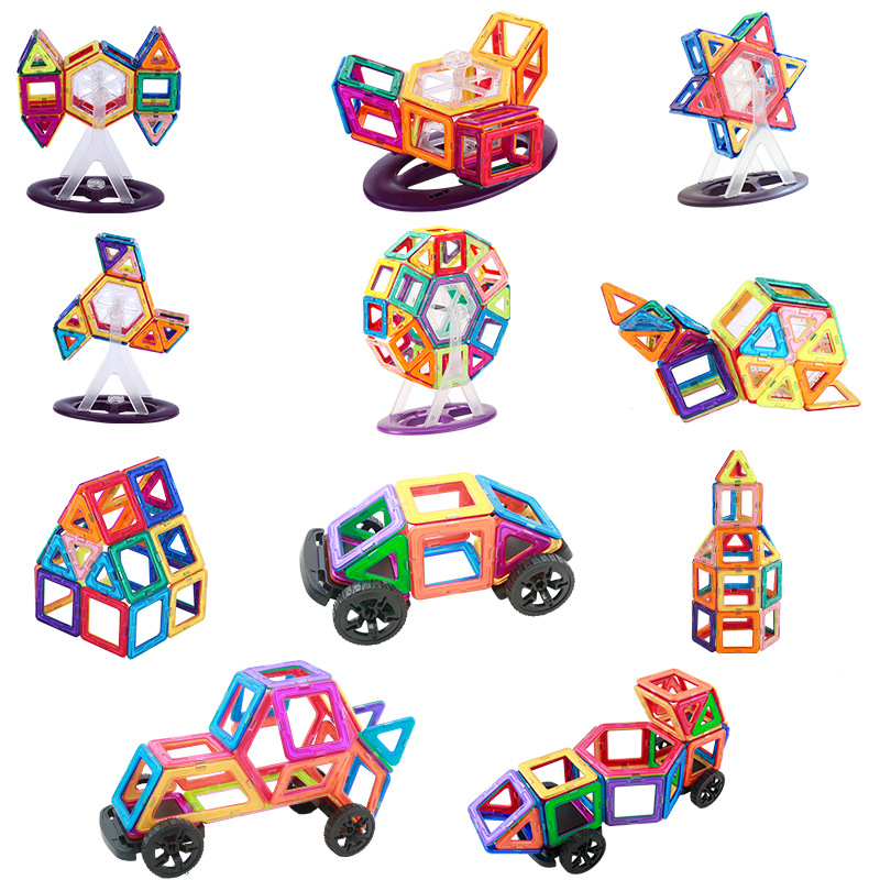 Bloques magnéticos de puzzle para niños juguetes clásicos suministro transfronterizo de bloques magnéticos OEM / etiqueta personalizada