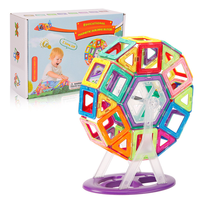 Bloques magnéticos de puzzle para niños juguetes clásicos suministro transfronterizo de bloques magnéticos OEM / etiqueta personalizada