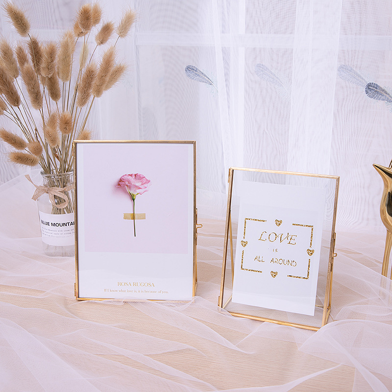 Nordic Simple Creative Modern Metal Glass Photo Frame Plant Specimen Clip Home Room Decorations 67-inch Table Nordic Simple Creative Modern Metal Glass Photo Frame Plant Specimen Clip Home Room Decorations 67-inch Table