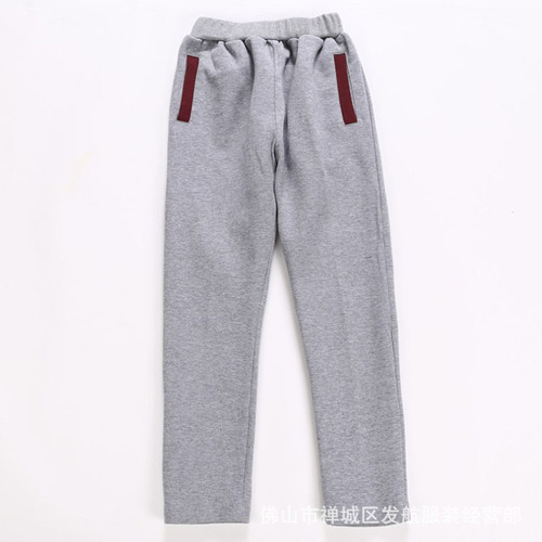 Kindergarten uniforms, spring and autumn baseball uniforms, autumn and winter clothing, children's school uniforms, sweatpants, party clothing, dark gray long pants