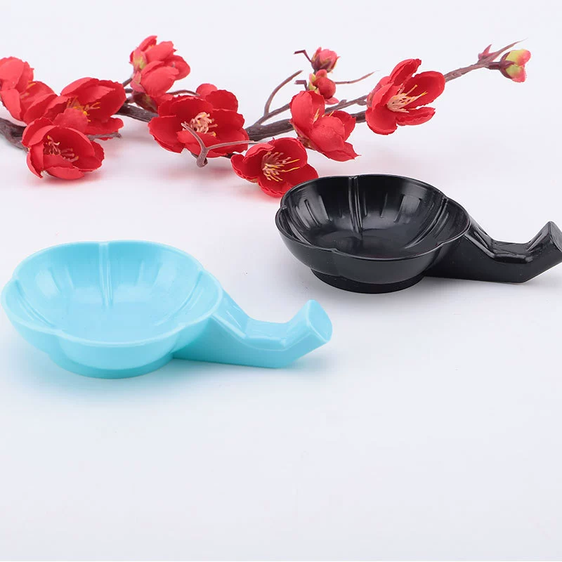 Многоцелевое большое пластиковое блюдо с чернилами для цветения сливы Черная кисть для цветения сливы Водная ткань для письма Водное блюдо Ручка Чернильное блюдо Двуцелевого типа