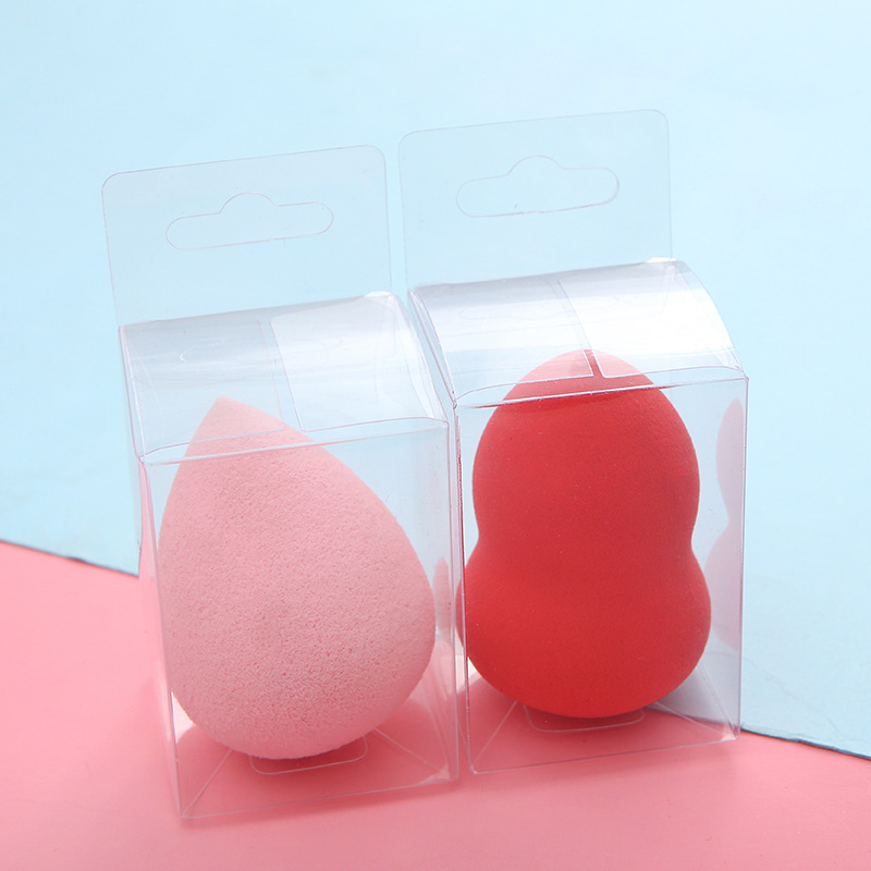 新款PVC粉扑包装盒 透明塑料盒葫芦粉扑包装盒印刷logo新品上市