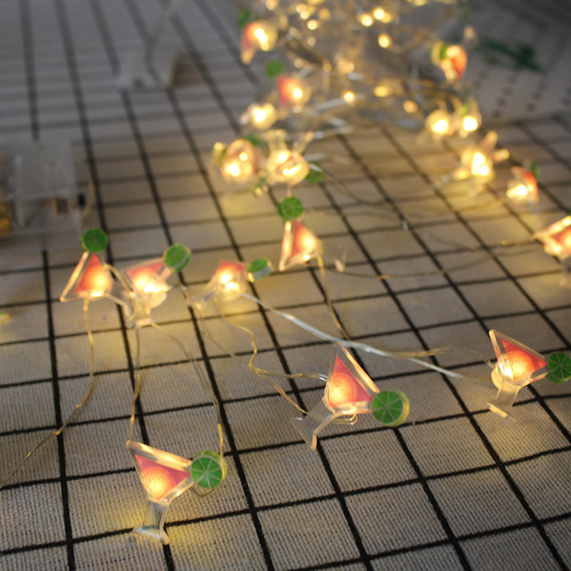 Ins Red de alambre de cobre rojo Cadena de luz LED habitación de niña luz decorativa Flamingo dormitorio decorativo Cadena de luz colgante luz pequeña luz de color