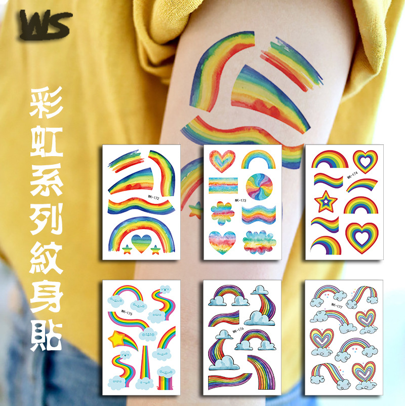 Tatuajes Temporales Infantiles de Unicornio y Sirena Papel de Transferencia de Agua Multicolor para Niños