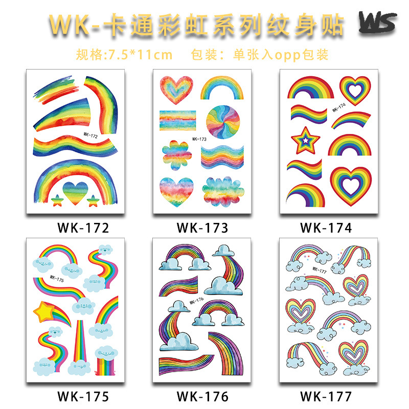 Tatuajes Temporales Infantiles de Unicornio y Sirena Papel de Transferencia de Agua Multicolor para Niños