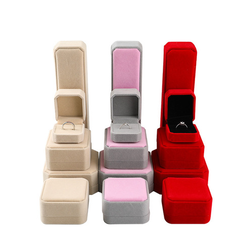 Jewelry box bracelet ring box velvet jewelry storage pendant packaging box earrings necklace box gift wholesale