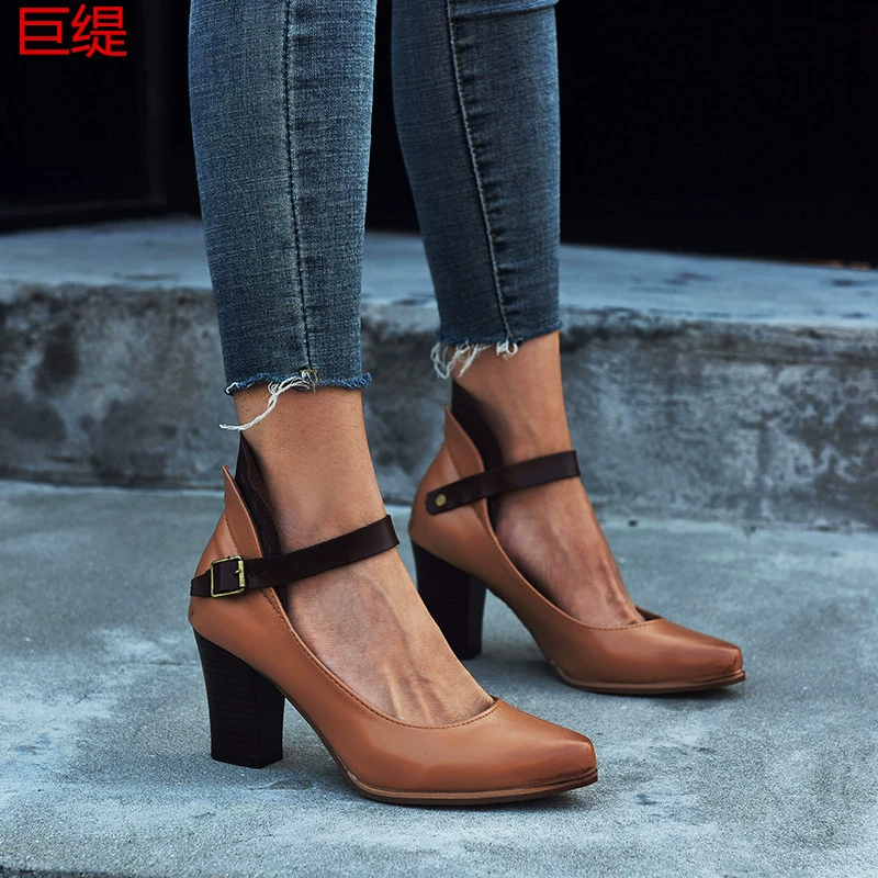 Juti Amazon Independent Station Европейская и американская внешняя торговля больших размеров Толстый каблук Высокий каблук Женские сандалии Фабрика