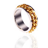 Ring stainless steel, chain, does not fade, European style