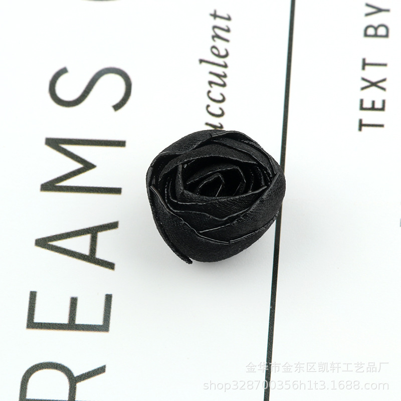 Accesorios coreanos para el cabello con pequeños capullos de flores de 1.5 cm, materiales para decoración del cabello DIY, adornos de flores de tela tridimensionales de estilo coreano, hechos a mano.