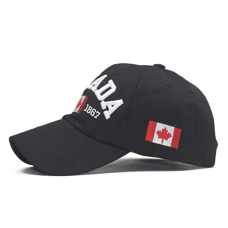 AliExpress eBay popular carta CANADÁ gorra de béisbol para hombres y mujeres gorra de béisbol canadiense de algodón todo partido gorra de pico