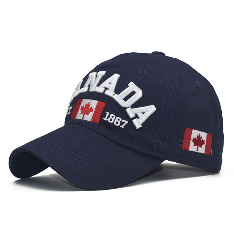 AliExpress eBay popular carta CANADÁ gorra de béisbol para hombres y mujeres gorra de béisbol canadiense de algodón todo partido gorra de pico