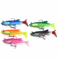 Lead-core soft bait factory wholesale lure t-tail tail lead-core fish shape 12g lure imitative
