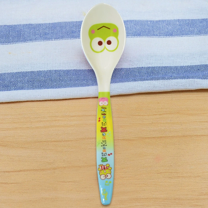 Cartoon Cute Creative Spoon, Children's Tableware, double-color anti-fall design