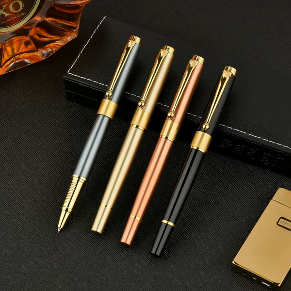 Wholesale spot metal signature pen black ball pen neutral pen business gift pen advertising pen logo