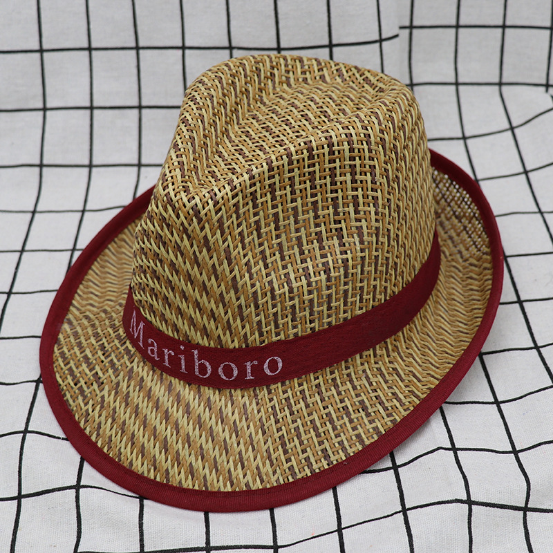 Cappello da cowboy vintage uomo in paglia a tesa larga per mare_voghion.com