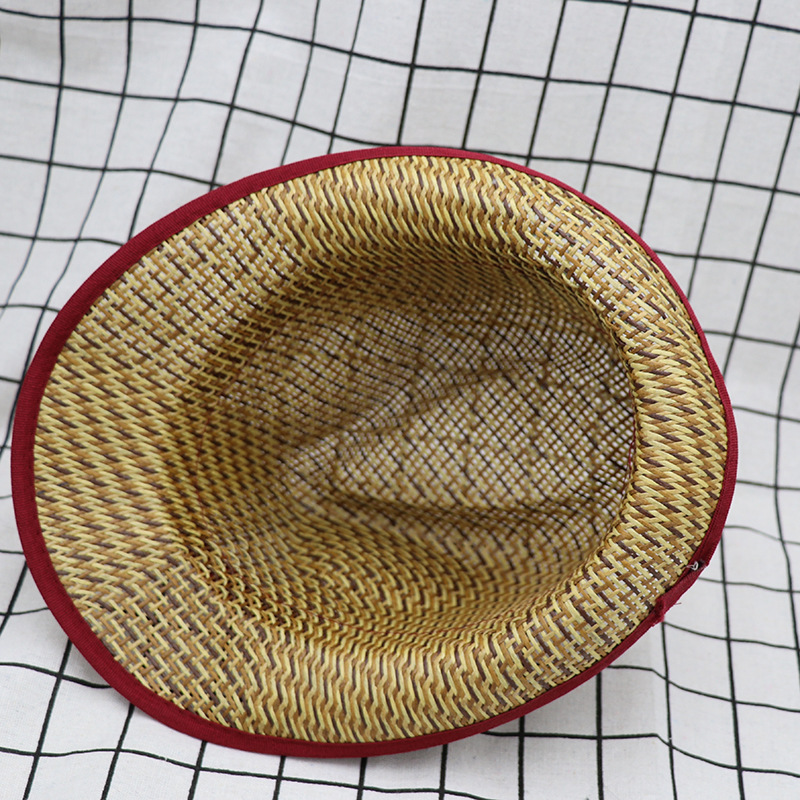 Cappello da cowboy vintage uomo in paglia a tesa larga per mare_voghion.com