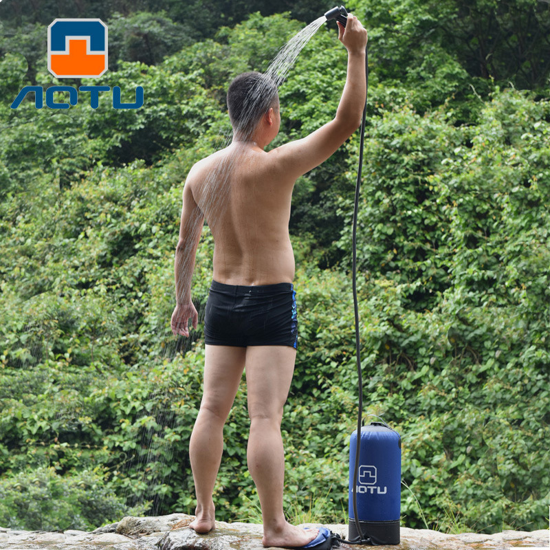 Amazon hot selling outdoor mountaineering bath bag portable camping outdoor bath bag shower AT6639