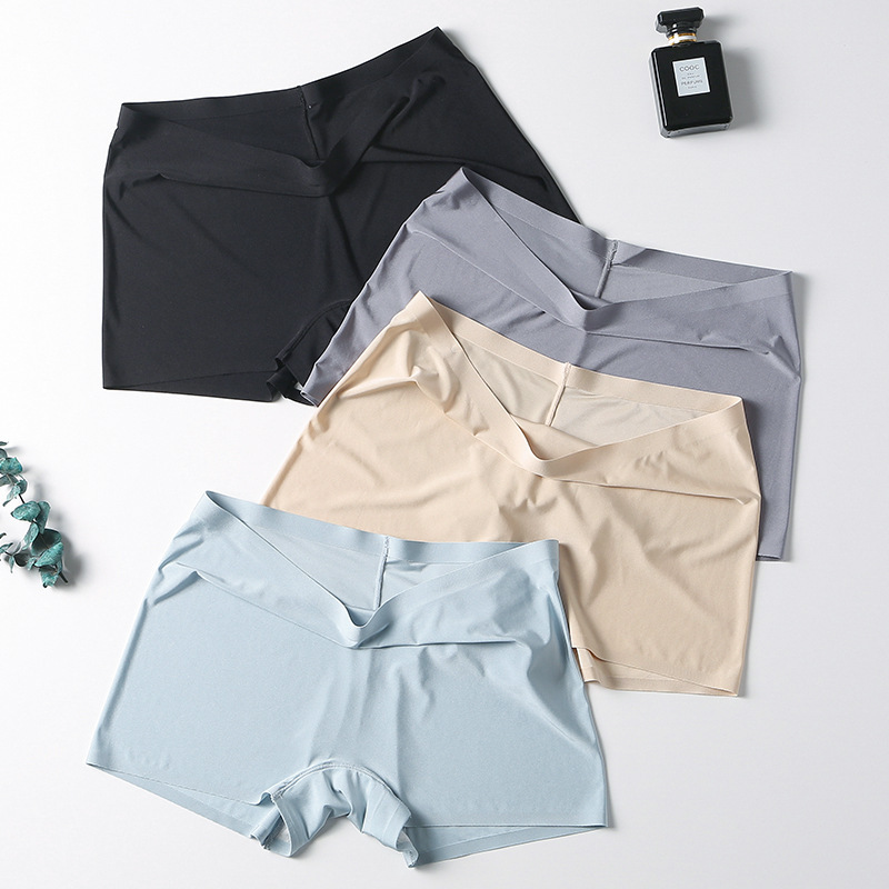 Summer Seamless Ice Silk Safety Shorts for Women, Hip-Lifting, Slimming Thigh, Anti-Exposure, Breathable