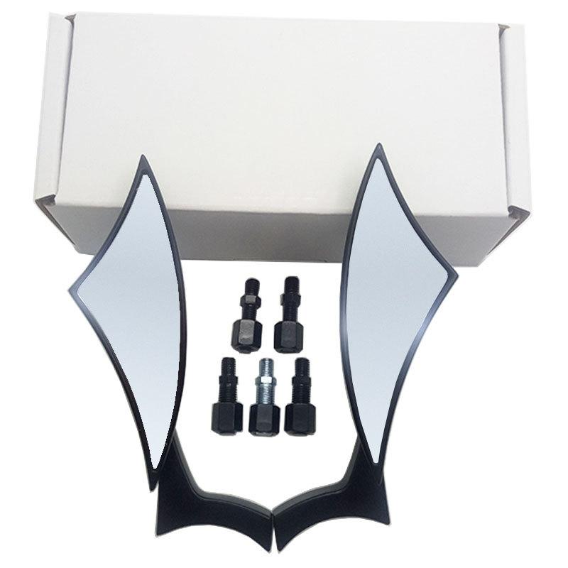 摩托车后视镜反光镜改装跑车后视镜三角哈雷复古改装越野后视镜