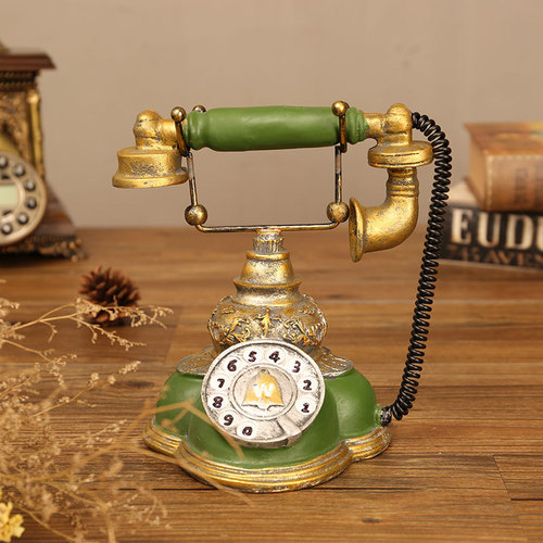 Retro nostalgic old-fashioned telephone ornaments creative telephone ornaments model movie shooting bar desktop decorations