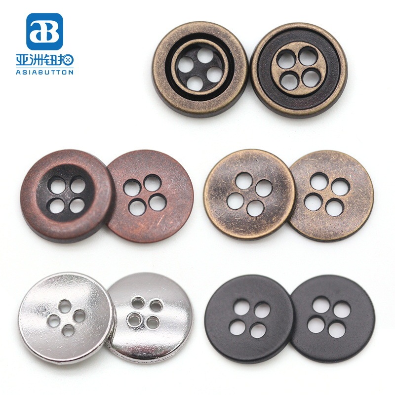 Hot-Selling Asian Buttons Ab Brand 12mm Four-Hole Buttons Shirt Buttons Hand-Sewn Buttons Garment Accessories Buttons