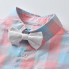 Summer children's set, bow tie, shorts, European style, with short sleeve, children's clothing