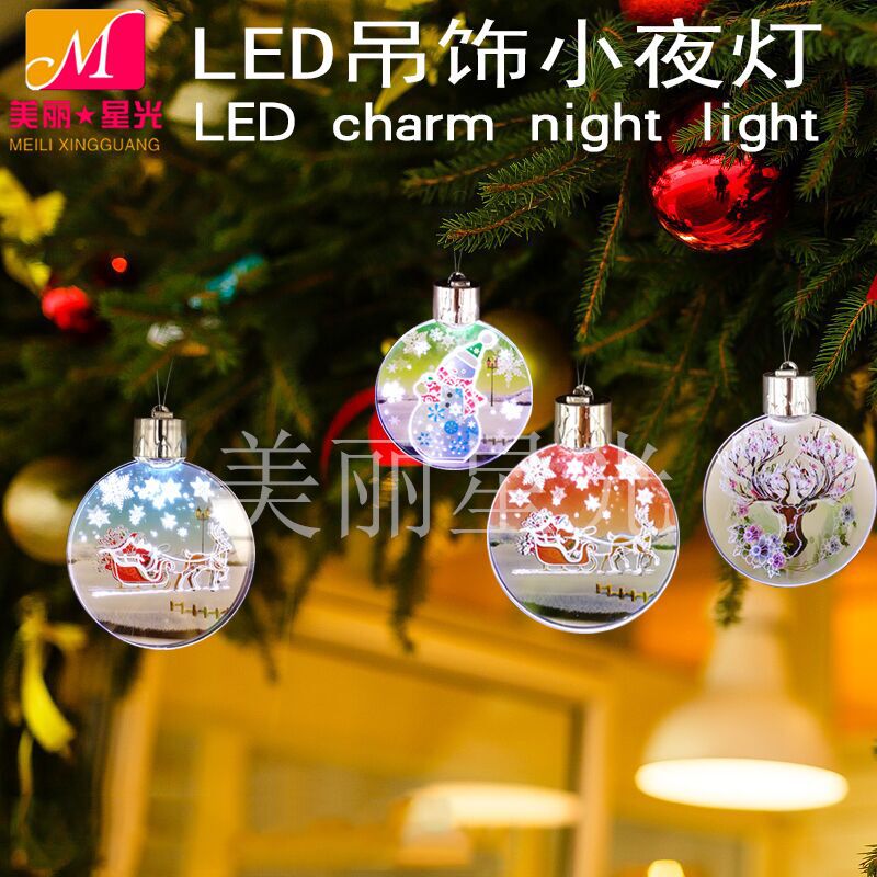 Regalos de decoración de Navidad creativos led acrílico lámpara colgante europeo y americano fabricante de origen de regalos de decoración de Navidad