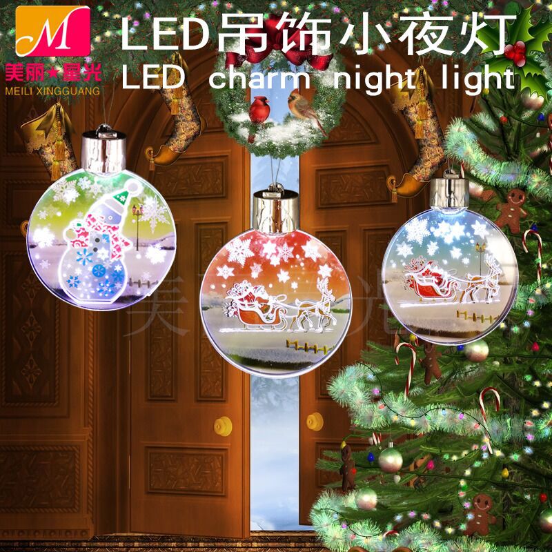Regalos de decoración de Navidad creativos led acrílico lámpara colgante europeo y americano fabricante de origen de regalos de decoración de Navidad